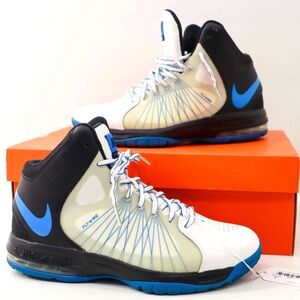 Nike High-Top Sneakers in White and Blue